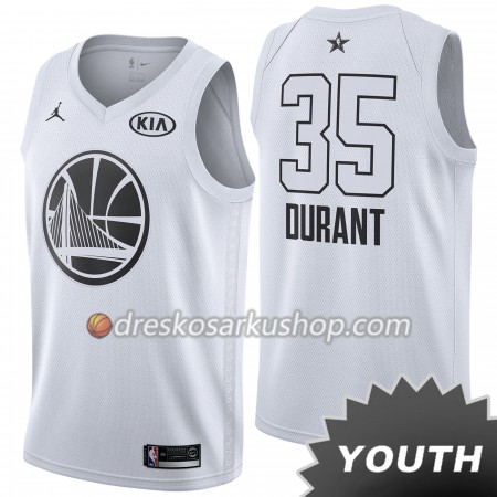 Dječji NBA Dres Golden State Warriors Kevin Durant 35 2018 All-Star Jordan Brand Bijela Swingman